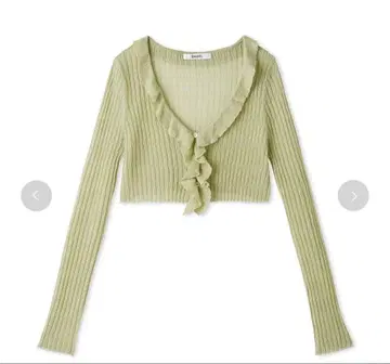 SNIDEL 시어 프릴 가디건