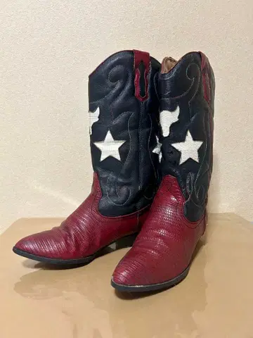 웨스턴 부츠 빨간색 x 블랙