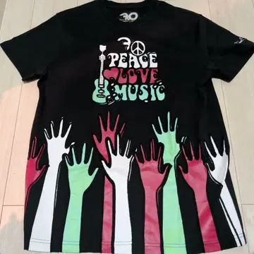 PEACE LOVE MUSIC 티셔츠 블랙