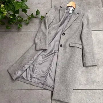 컨디션 최상 저널 스탠다드 체스터 코트 그레이 울 100% M