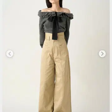 프레이 아이디 프릴 칼라 케이블 풀오버