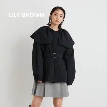 LILY BROWN 보타니컬 퀼팅 코트 블랙
