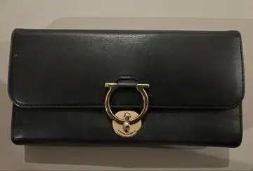 블랙 가죽 접이식 지갑, 레드 내부