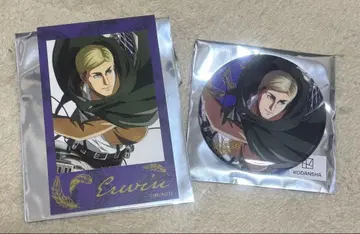 진격의 거인 반다이남코 크로스 스토어 캔뱃지 폴라로이드풍 카드 엘빈