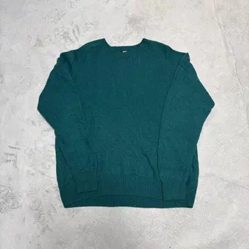 UNIQLO 다크 그린 캐시미어 스웨터 XXL