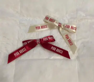 핑크하우스 리본 헤어 클립