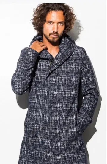 1PIU1UGUALE3 RELAX 트위드 플랩 코트