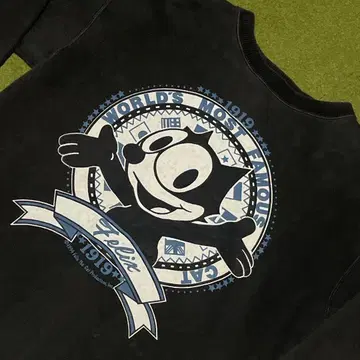 Good 페이드 완벽 90s 빈티지 맨투맨 페릭스 블랙 L