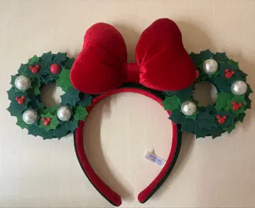 디즈니 머리띠 크리스마스 겨울 리스 2024