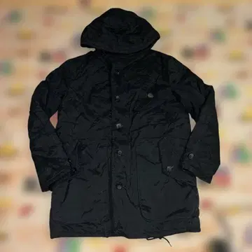 존불 블랙 모즈 코트 후드 부착