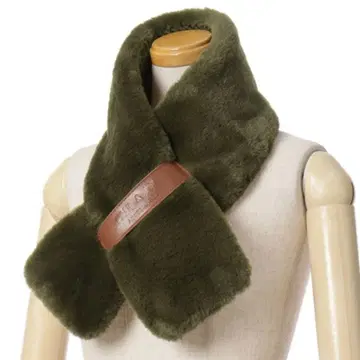 폴앤조 머플러 올리브 그린 카키 퍼