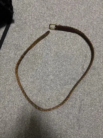 브라운 가죽 웨빙 벨트 42인치 LLBean