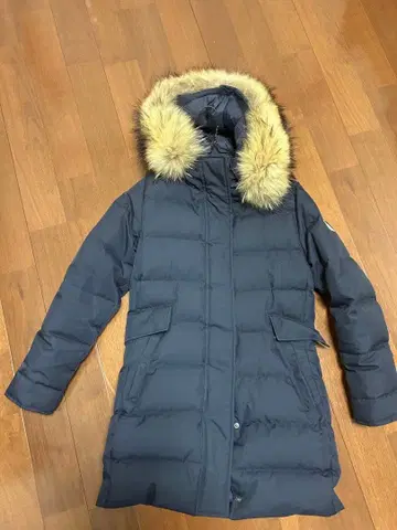 네이비 퍼 다운 자켓 피레넥스