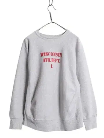 80s USA 챔피온 리버스 위브 3단 칼리지 스텐실 L