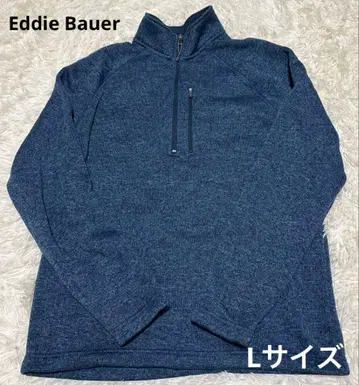 에디 바우어 하프 지퍼 니트 플리스 자켓 자수 로고 L