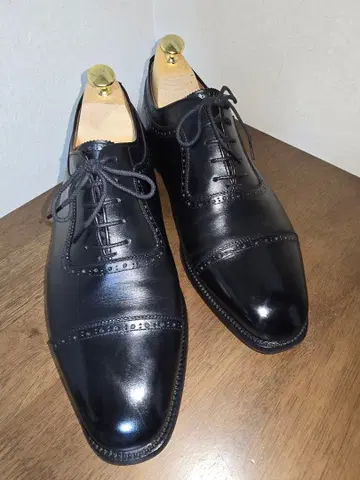 스코치 그레인 스트레이트 팁 브로그 26.5 새상품급 장인