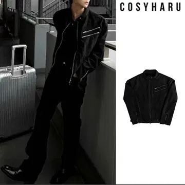 COSYHARU Double Zipp Tweed SuedeJacket