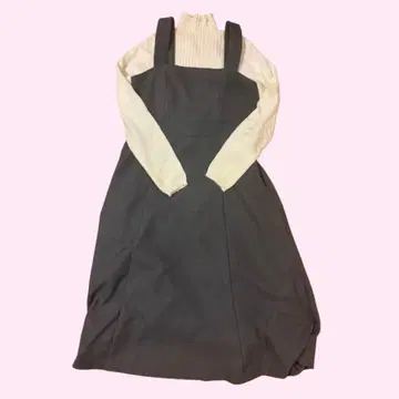 스나계 오버롤 스커트 그레이