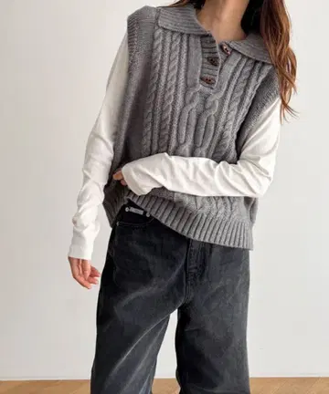 El mar 케이블 니트 베스트