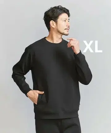 더블 니트 크루넥 맨투맨 XL 블랙 뷰티앤유스