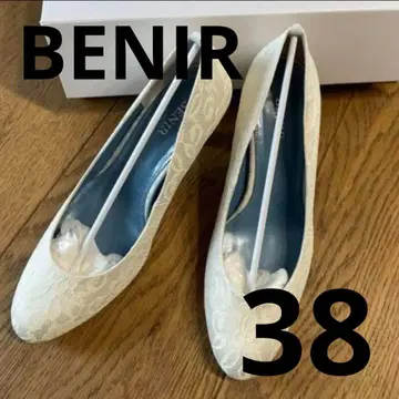BENIR 38 레이스 힐 7cm [ 브라이덜 신발 ]