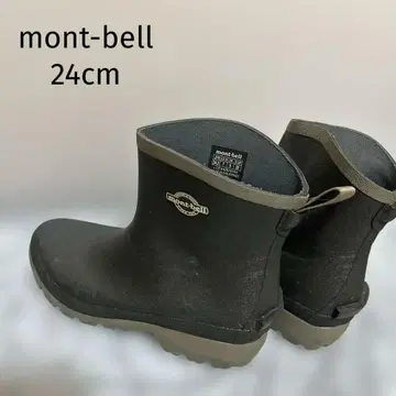 새상품급 [몽벨] 브라운 갈색 숏부츠 24cm 장화 레인슈즈 가드닝