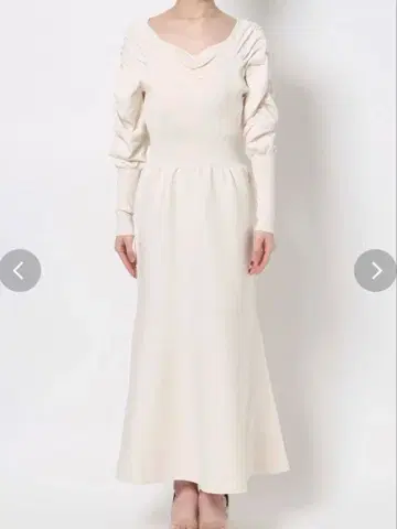 LAGUNAMOON 아이보리 니트 롱 원피스 긴팔