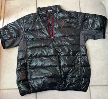 가을/겨울 TIGORA 블랙 하프 지퍼 반팔 다운 자켓 LL