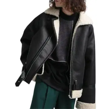 [ 컨디션 최상 ] HARE 오버 사이즈 페이크 무스탕 B-3 남성용