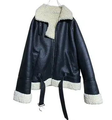 [ 컨디션 최상 ] HARE 오버 사이즈 페이크 무스탕 B-3 남성용