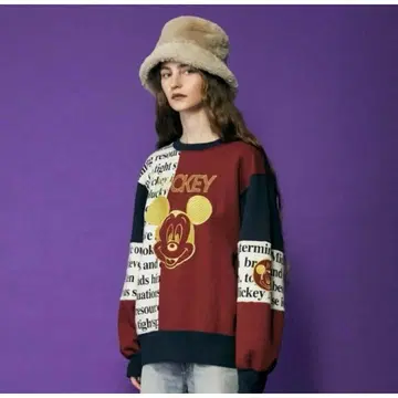 Disney MOUSSY 콜라보 미키 맨투맨