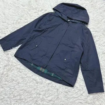 [ c6590 ] Dessin 점퍼 긴팔 후드 네이비