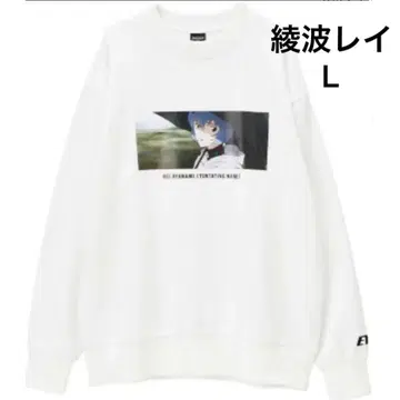 극장판 신 에반게리온 가칭 아야나미 레이 맨투맨 화이트 L 사이즈