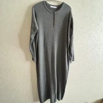 [아메리칸 홀릭] 바이파치 리브 헨리 니트 원피스 멜란지 그레이 L