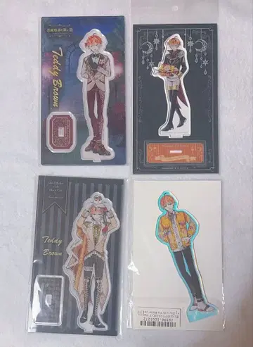 악마 집사와 검은 고양이 테디 브라운 아크릴 스탠드 4개