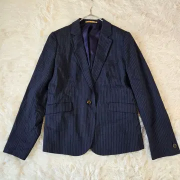 ORIHICA RHYME 13 네이비 스트라이프 테일러드 자켓