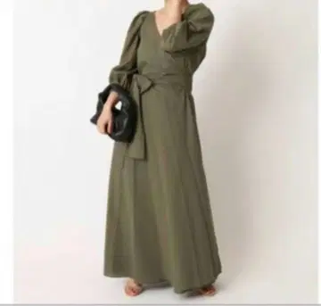 카슈쿨 원피스 맥시 U by SPICK&SPAN 카키 코튼