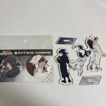 극장판 닌타마 란타로 도이 선생님&텐키 캔뱃지&아크릴 스탠드 굿즈 세트