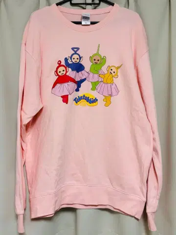 텔레토비즈 맨투맨 핑크 XL