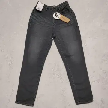 미사용! 야누크 데니트 팬츠 테이퍼드 슬림 그레이 XS