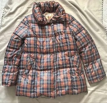 [골든 베어] 체크 무늬 숏 다운 L 사이즈