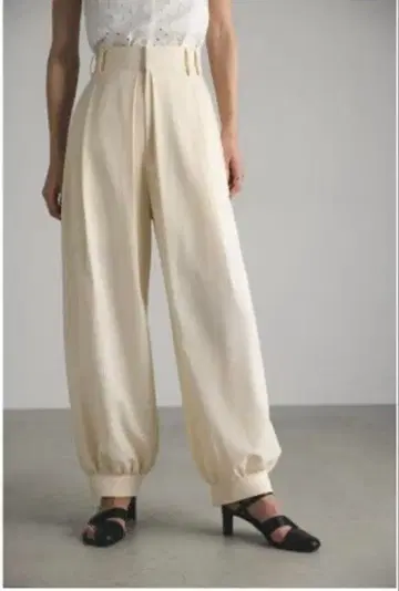 STYLEMIXER 헴 커프스 턱 팬츠