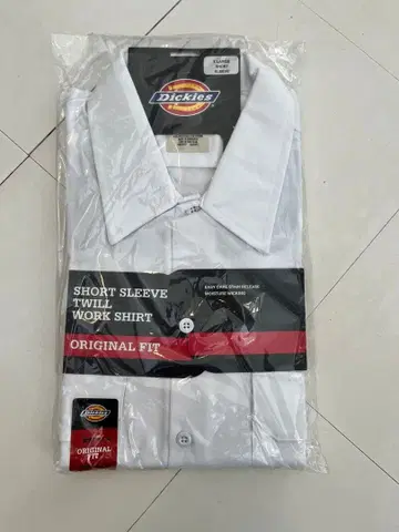 Dickies 숏 슬리브 워크 셔츠 화이트