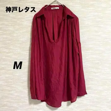 고베 레터스 긴팔 블라우스 [ M ] 풀오버 깔끔 고급 오피스 0039