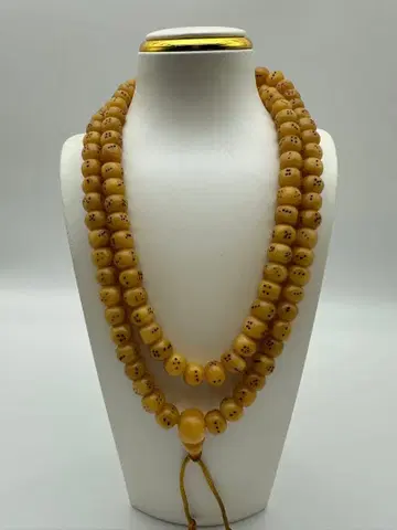 [천연] 낙타 뼈 목걸이 재물운 염주 념주 개운 부적 108알