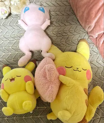 포켓몬 피카츄 뮤우 봉제 인형 세트 제일복권 포케피스 프라이스