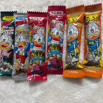 우마이봉 스퀴즈 6개 세트 사라미 치즈 타코야키 야채