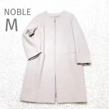 NOBLE 노블 집업 노카라 코트 38 울 롱 코트