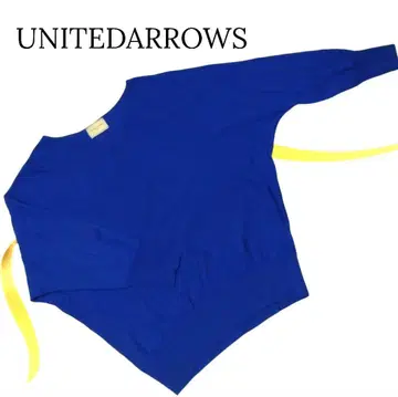 컨디션 최상 UNITEDARROWS 돌먼 니트 실크 울 블루