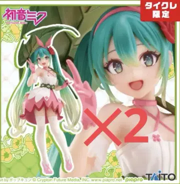[타이토 클레 한정] 하츠네 미쿠 원더랜드 피규어 엄지공주 2개 세트